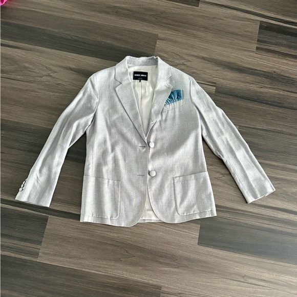 Giorgio Armani Silver Sport Coat with Blue Accent - Picture 1 of 4